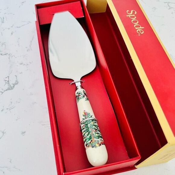 Spode Christmas Tree Cake Slice Pie Server Knife 10” - Picture 2 of 6